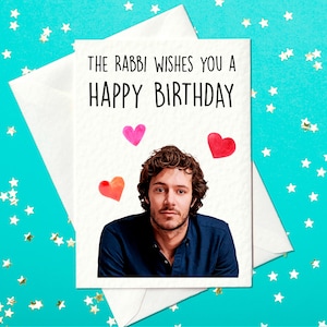 Il rabbino ti augura un felice compleanno - Divertente Nessuno lo vuole - Adam Brody - Biglietto di compleanno (A6)