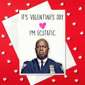 It's Valentine's Day - I'm Ecstatic - grappige Brooklyn Nine-Nine Valentijnsdagkaart (A6)
