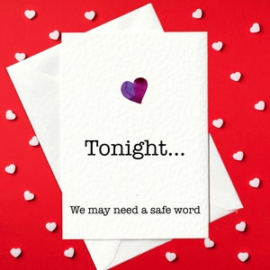 Ce soir... Nous avons peut-être besoin d'un mot de sécurité - Carte de Saint-Valentin coquine (A6)