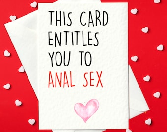 FUNNY CARD - This card entitles you to anal sex - Birthday card for him - funny birthday card for boyfriend