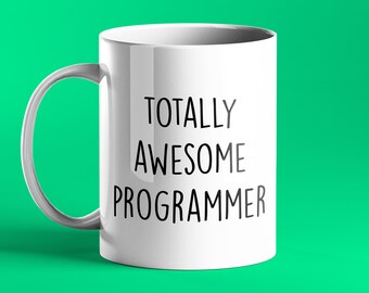Taza "Programador Totalmente Impresionante": idea de regalo para programadores de computadoras