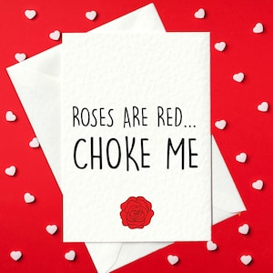 Las rosas son rojas... me ahogan - Tarjeta divertida de San Valentín y cumpleaños (A6)