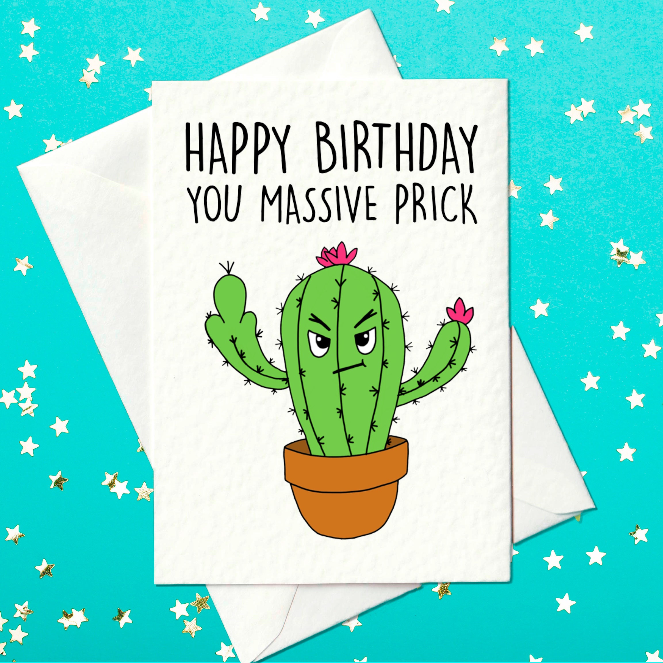 Happy Birthday You Massive Prick Funny Birthday Card Birthday Card - Etsy