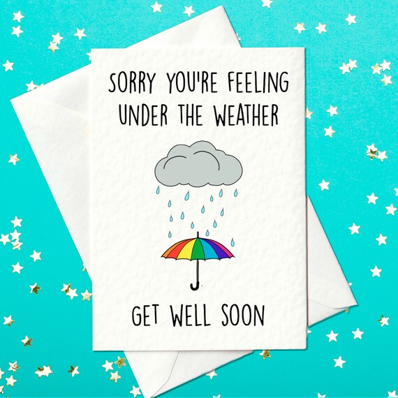 Sorry you're feeling under the weather - get well soon