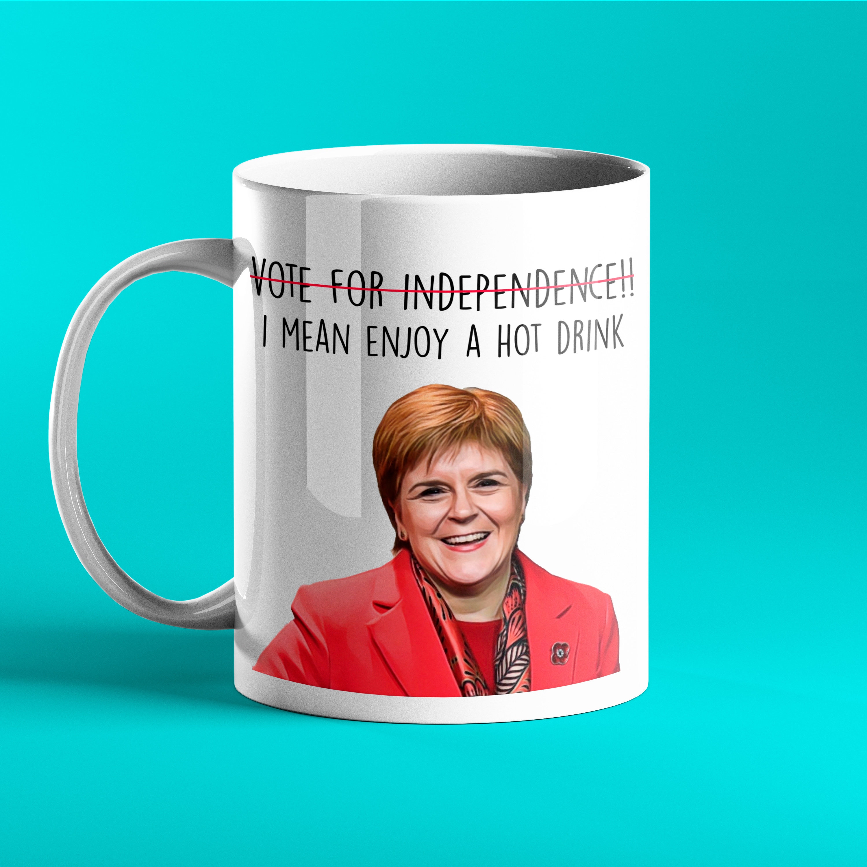 Vote For Independence I Mean Enjoy A Hot Drink Funny Etsy