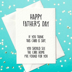Feliz Día del Padre si crees que esta tarjeta es una mierda - Tarjeta divertida del Día del Padre