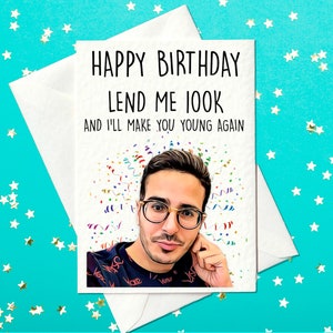 Tinder Swindler - Cartão de aniversário - Empreste-me 100 mil e eu o tornarei jovem novamente (A6)