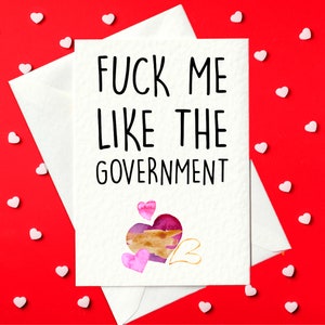 Fóllame como el gobierno - Tarjeta divertida y grosera para el Día de San Valentín (A6)