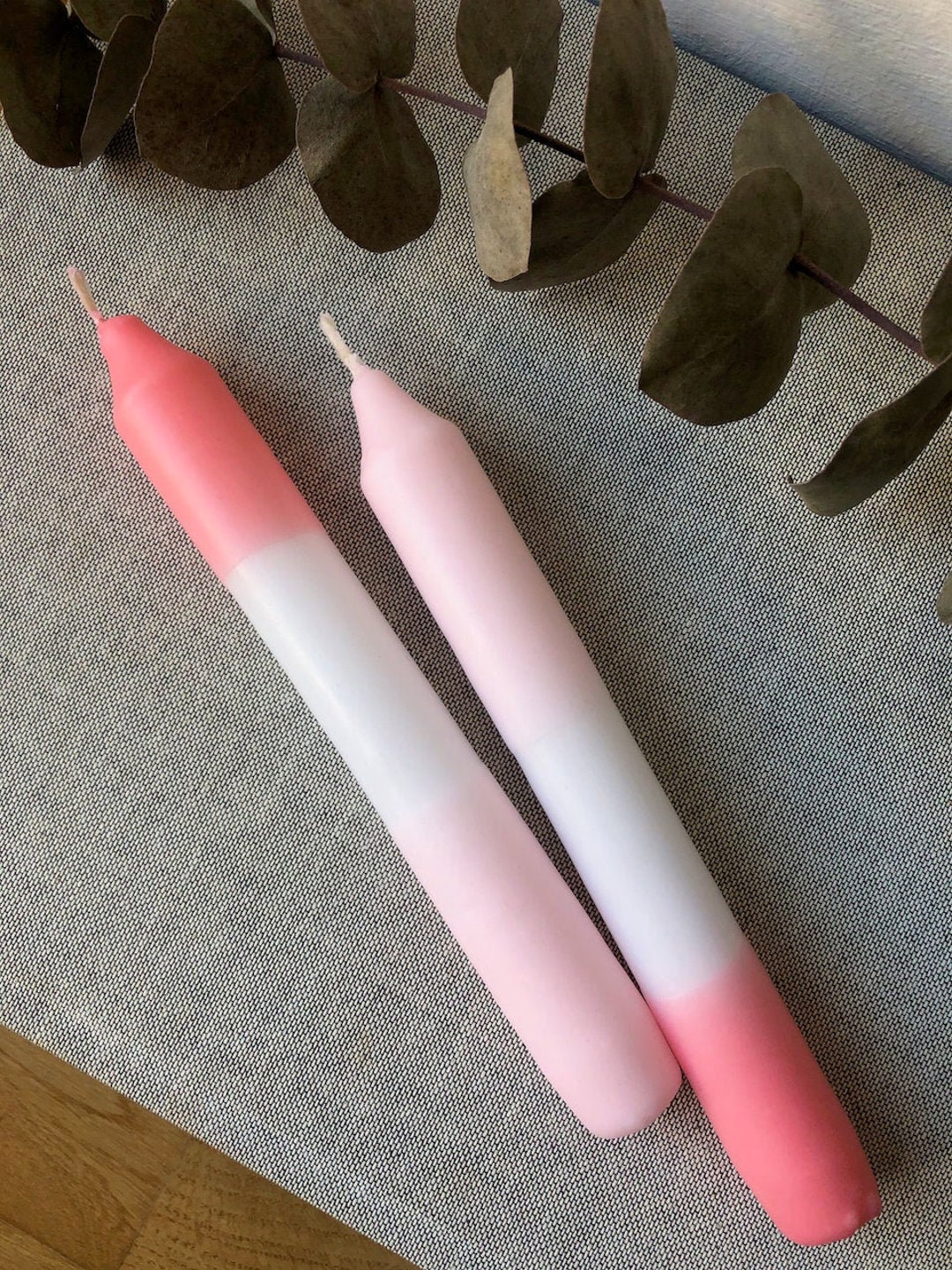 Madam ERLE - Set di 6 candele Dipdye lunghe | Neon Pink Blu, Viola, Arancione, Turchese Giallo Rosa con gradiente di colore | Candele extra lunghe | Ottimo regalo