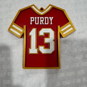 3D Printed San Francisco 49ers Jersey Christmas Ornaments - Etsy