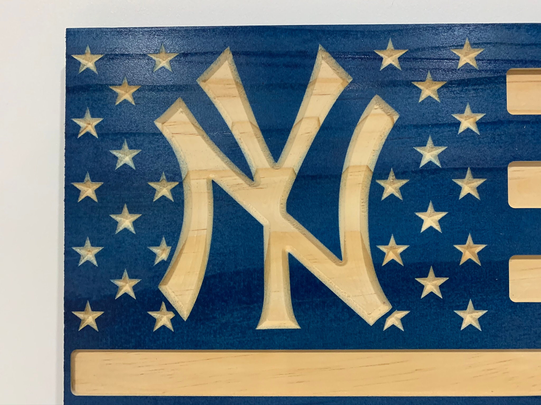 New York Yankees Wood American Flag Sign Etsy