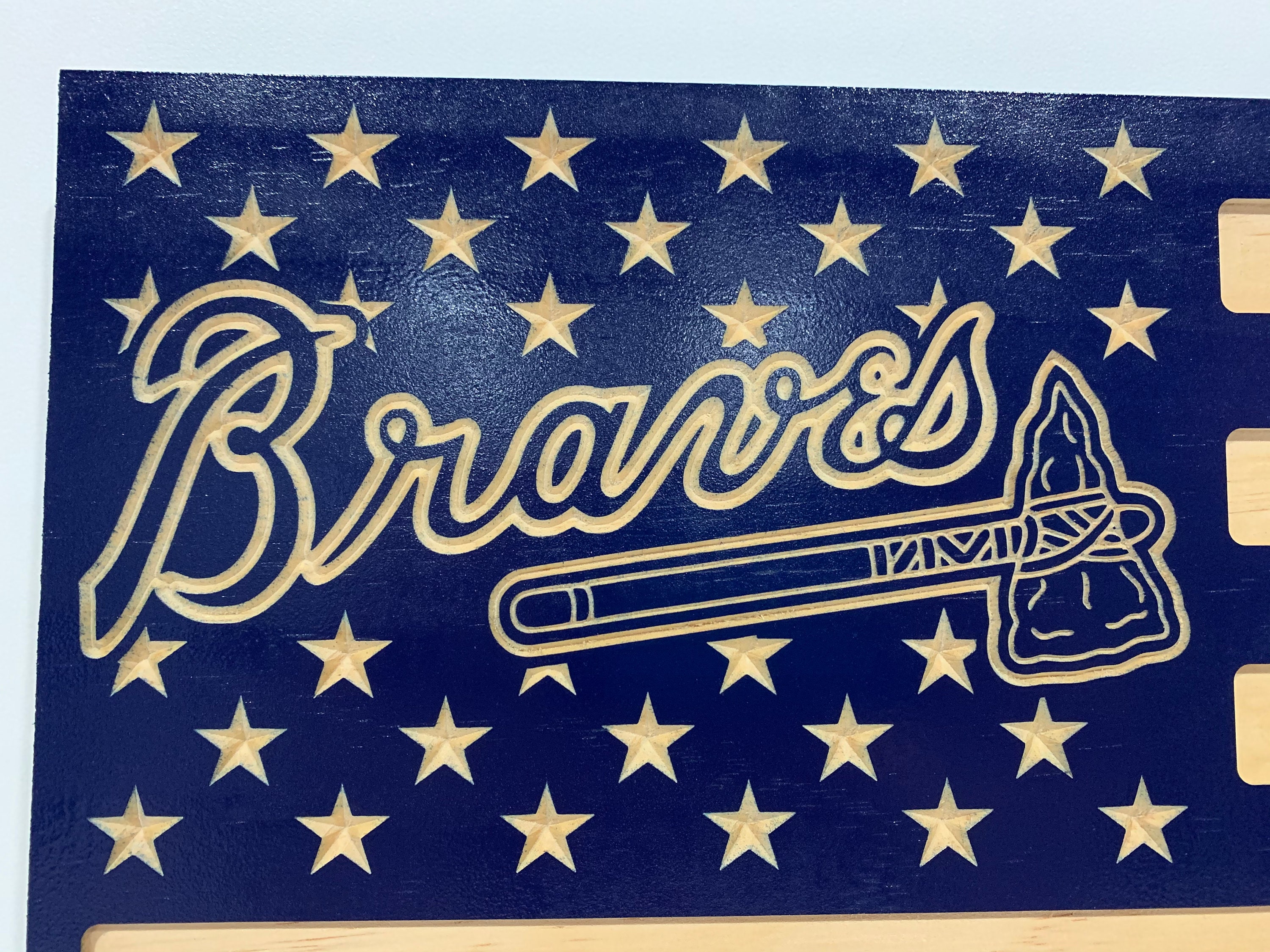 Atlanta Braves Baseball Wood American Flag Sign - Etsy