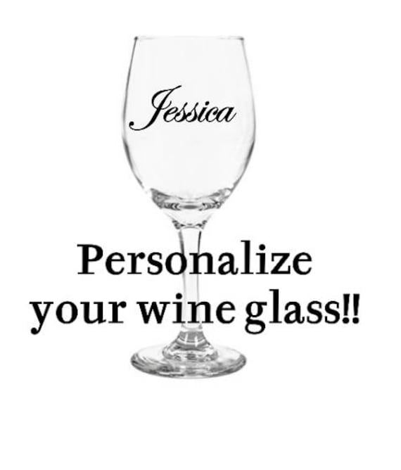 personalized wine glass etsy