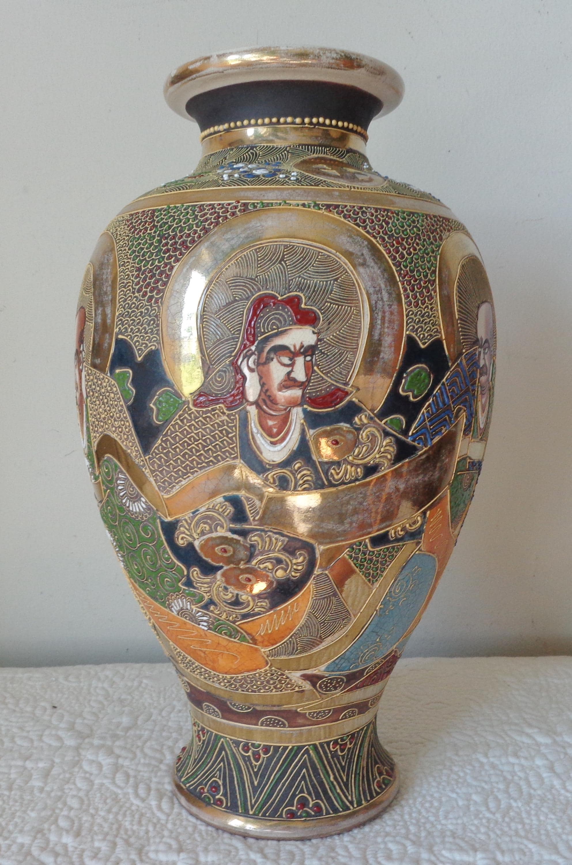 satsuma Bonhams : A tall ovoid Satsuma vase By Kinkozan, Meiji Period