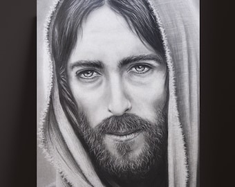 Jesus Christ painting canvas print, Jesus Christ wall art, Christ portrait canvas print, Jesus portrait on canvas, Christian wall art print