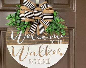 Welcome Wood Sign