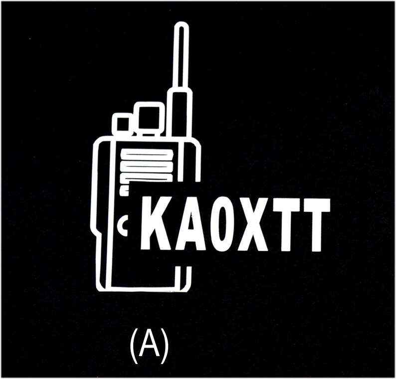 Callsign Decal Ham radio decal Call sign decal Ham Call Etsy