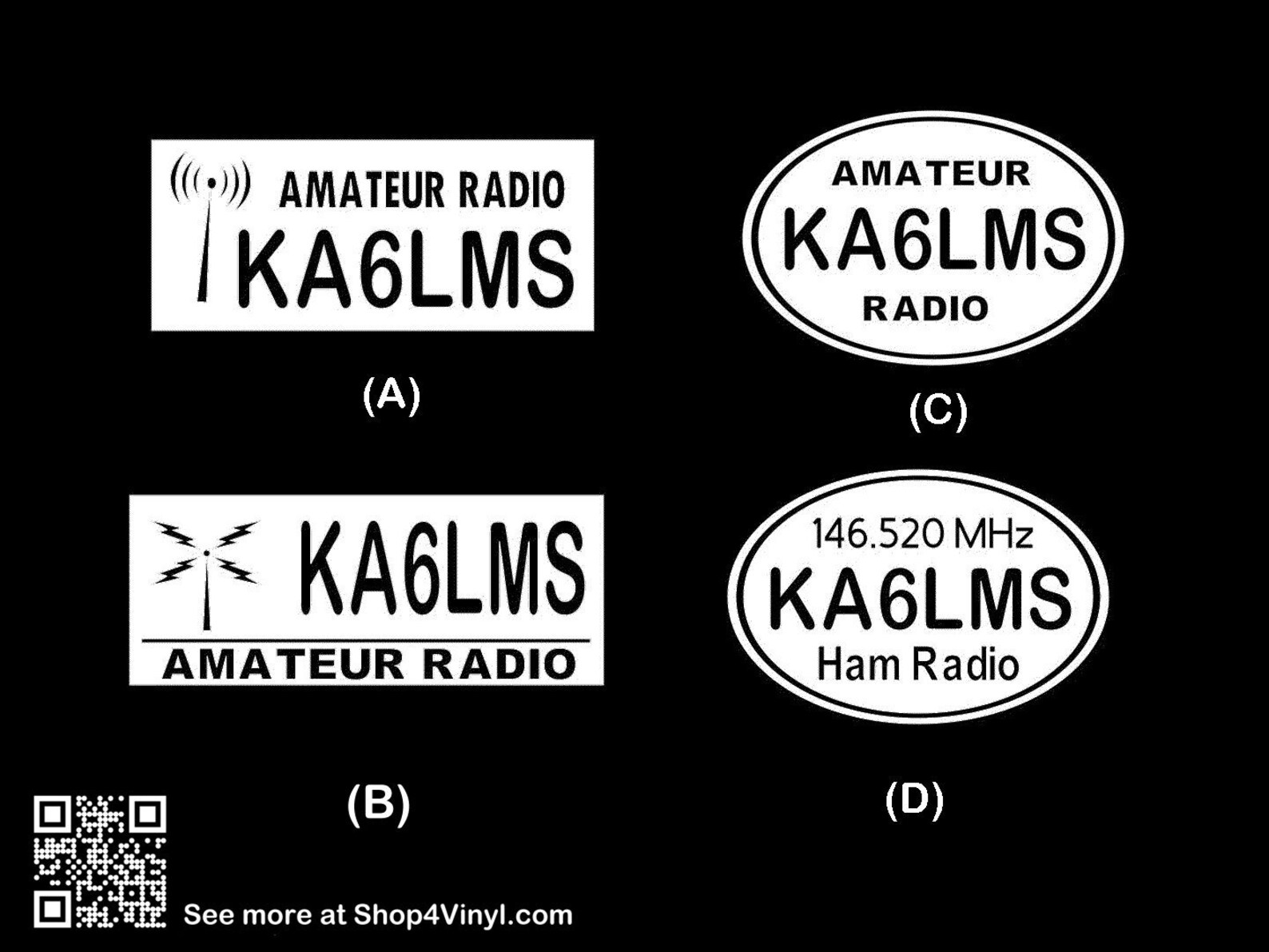 Callsign Decal Ham Radio Decal Call Sign Decal Ham Call - Etsy
