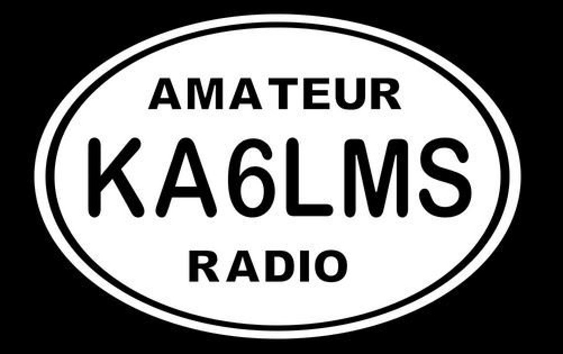 Callsign Decal Ham Radio Decal Call Sign Decal Ham Call Etsy