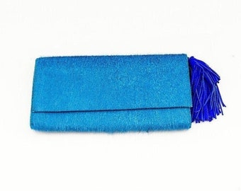 Personalized Leather Clutch Purse: Handmade Bridesmaids Wedding Bag