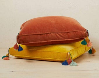 Velvet Throw Pillow Cover: Designer Cushion, Sofa Pillow