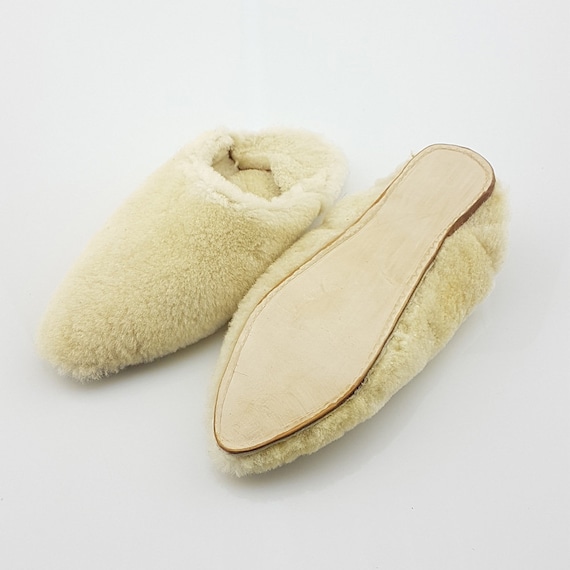 Zapatilla Babucha Peluda Blanco Marfil Natural Babuchas tradicionales hechas a mano Babucha Marroqui 100 Piel Natural y Pelaje. Etsy Mexico