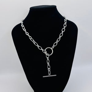 Linden Toggle Chain Medallion Lariat Necklace