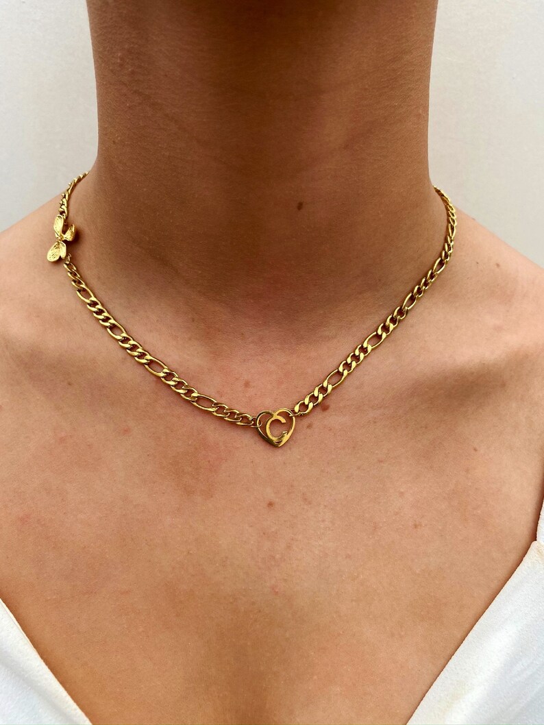 Personalized Initial Letter Necklace Gold Choker Necklace Etsy