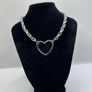 Chunky Heart Drop Necklace