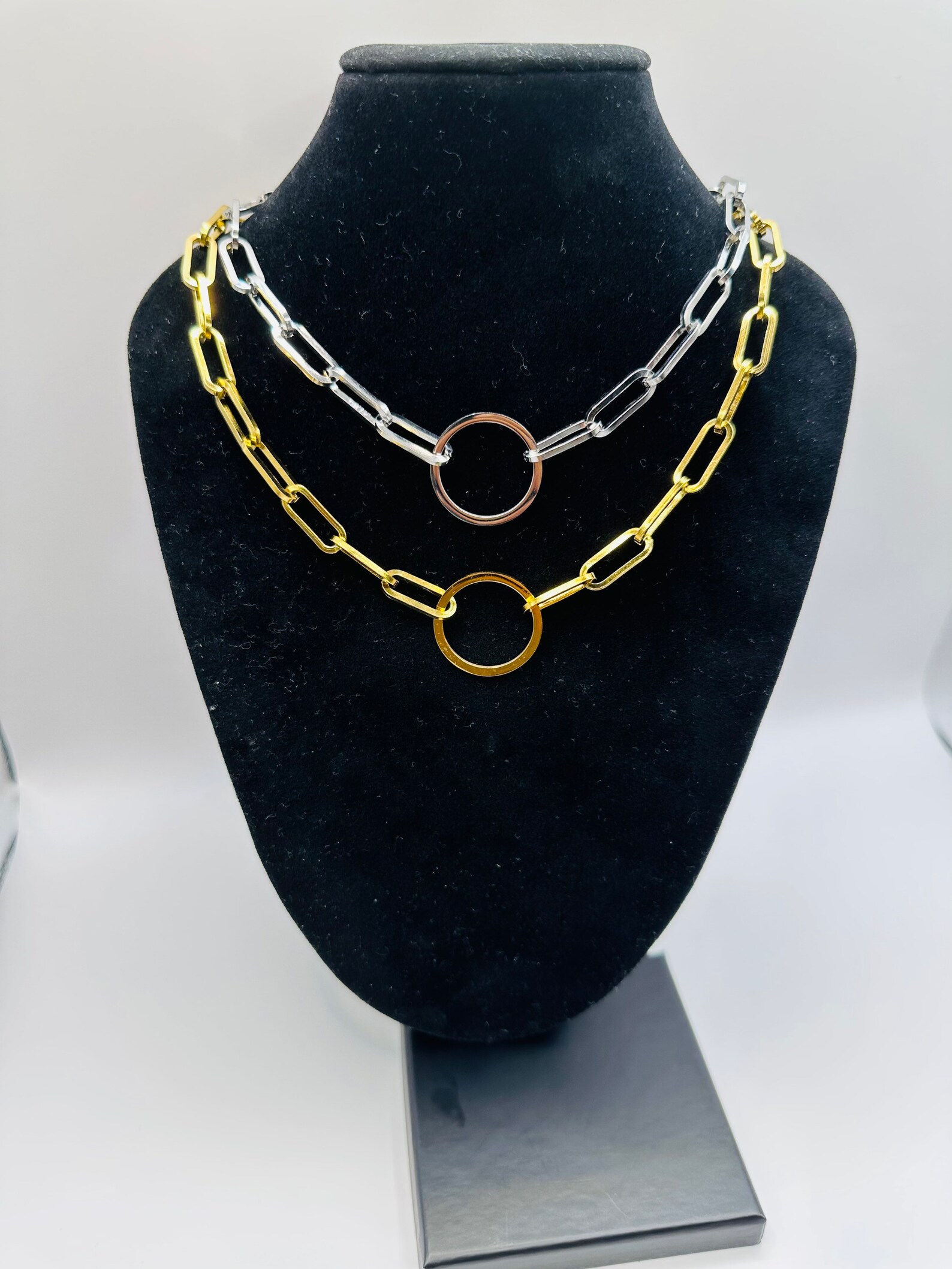 Silver Round Circle Choker Necklace O Ring Choker Necklace Etsy