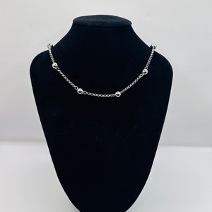 BENEIGE Bracciale Donna Placcato Oro 14k, Catena Paperclip Ovale Con Sfere, Regolabile 19,1+2,3 Cm, In Confezione Regalo