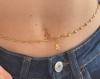 Personalized Belly Chain, Waterproof Chain Bikini Chain, Gold Body Jewellery, Non Tarnish Chain