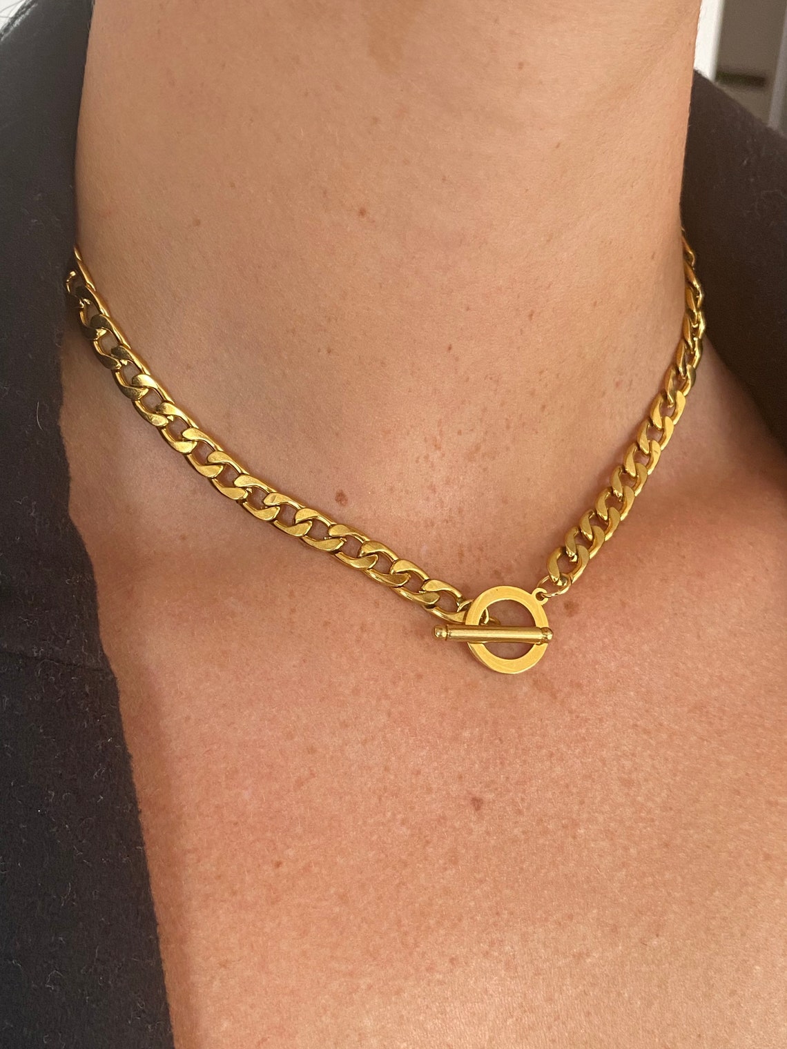 T- Bar Pendant On Link Chain main image 1