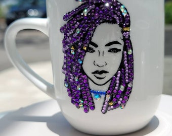 Rhinestone Loced Love 12oz Customized Coffee Tea Mugs