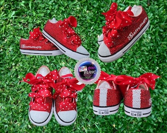 Kids Rhinestones Bling Canvas Shoes