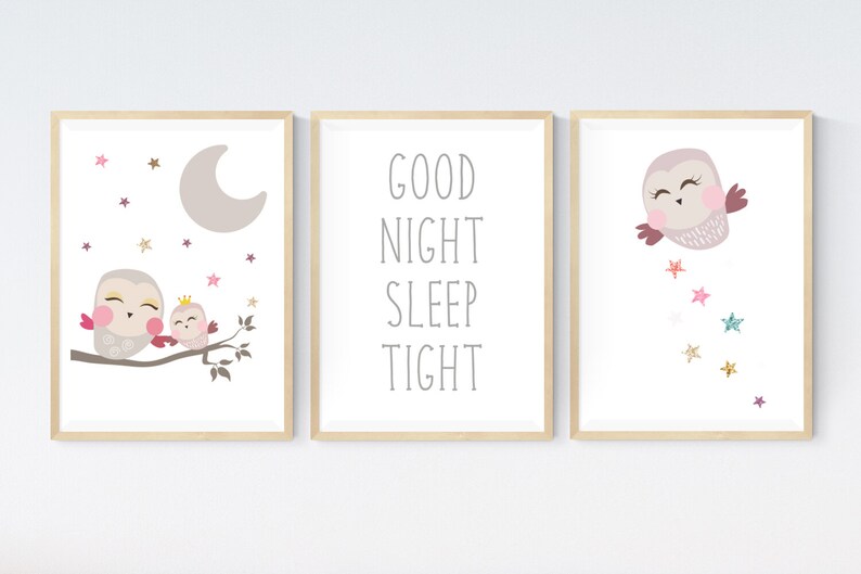 moon and stars nursery prints