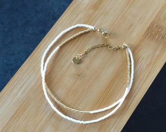 Miyuki Delica double bead anklet