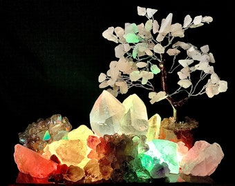 QUARTZ NIGHT LAMP, Rose Garden Retreat, See pics and Video