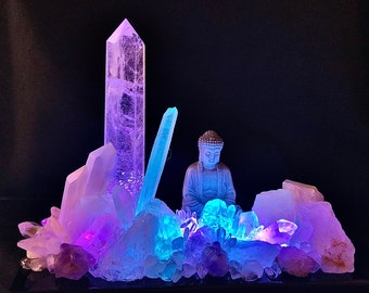 QUARTZ NIGHT LAMP Peace Full, See pics and video