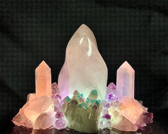 QUARTZ NIGHT LAMP, Temple of Divine Love, See pics and video