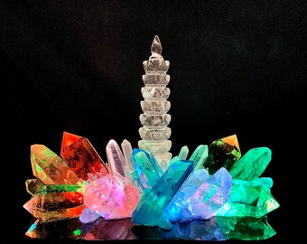 QUARTZ NIGHT LAMP, Temple Of Knowledge, See pics and video