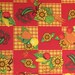 Fall Harvest Checkered Vegetable~Autumn Material~ 43/44" 100% Cotton- Fabric by the yard~Pumpkin