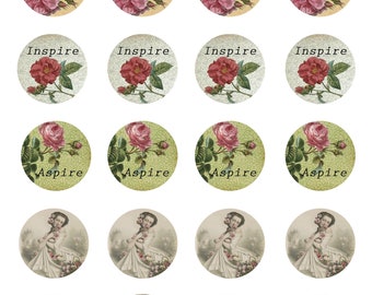 Digital Collage Sheet - 1.5 inch circles