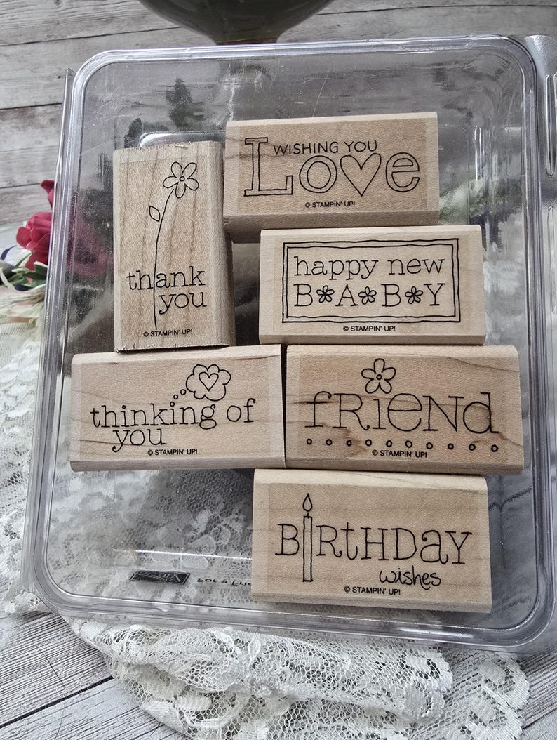 Stampin up Wood Mounted Rubber Stamp Set - Nautical Theme - Etsy