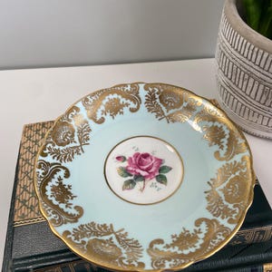 Vintage, Paragon, Double Warrant, Bone China, Teacup Saucer, Pink Rose, Gold Gilt Filigree, Tea Party, England, Vintage Tea Party