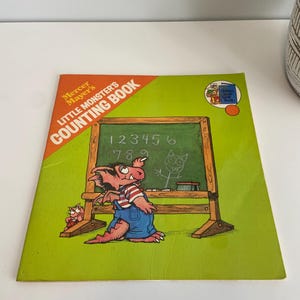 Vintage, Mercer Mayer, Little Monster’s Counting Book, Children’s Book, Educational Book, Boho Kids, Boho Children