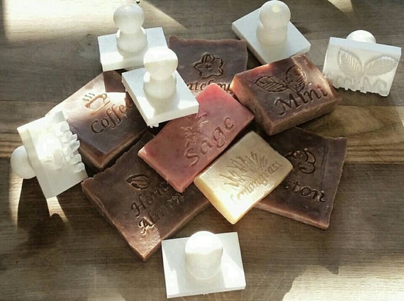 Herb & Scent Soap Stamp: Mint, Sage, Rosemary, Patchouli, Cotton