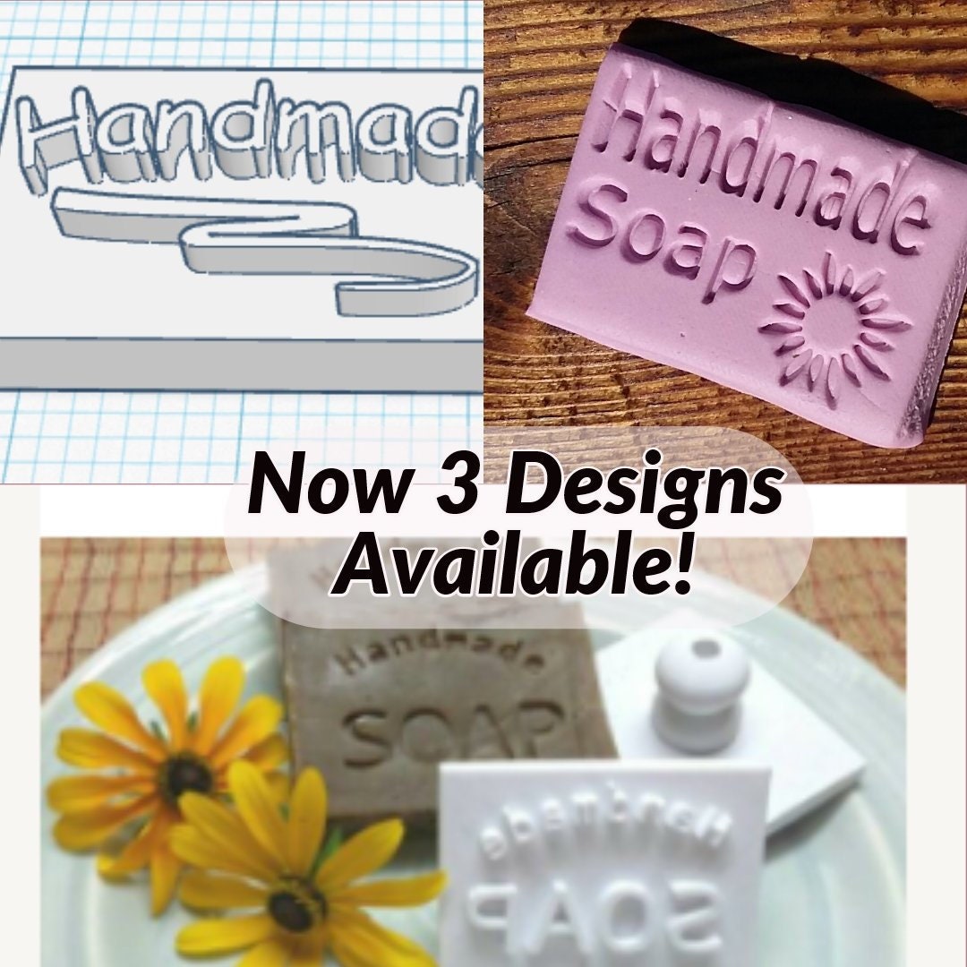 Soap Stamp handmade Soap With Handle. Can Also Make Custom Stamp to Be