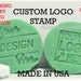 Image, Logo, or Custom Font Soap Stamp with handle. Uses: mica stamp, cookie stamp, pottery, clay, playdough...