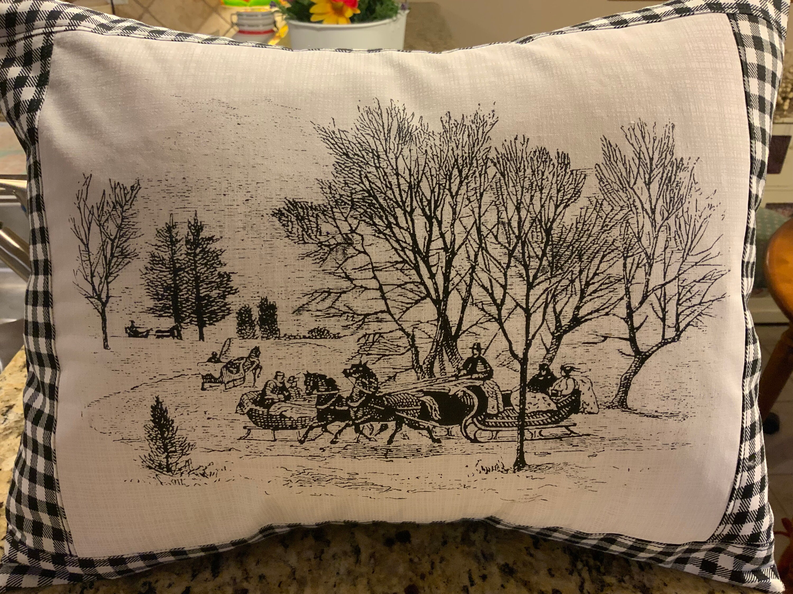 Sleigh Rides Pillow Etsy